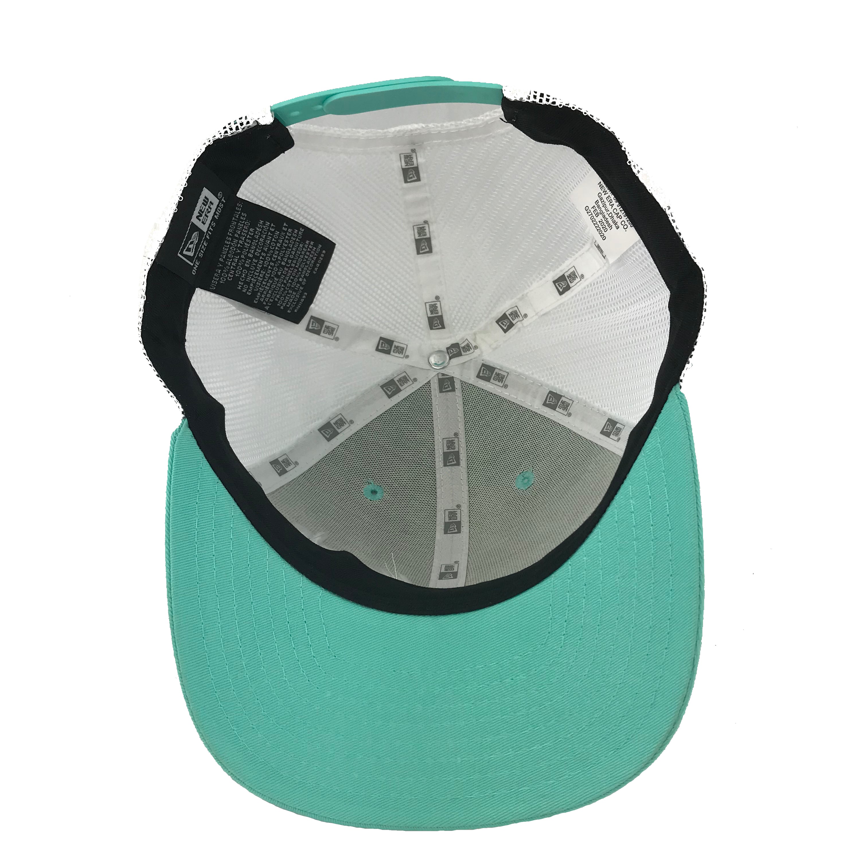 New Era Mint/White Snapback Low Profile Trucker Cap